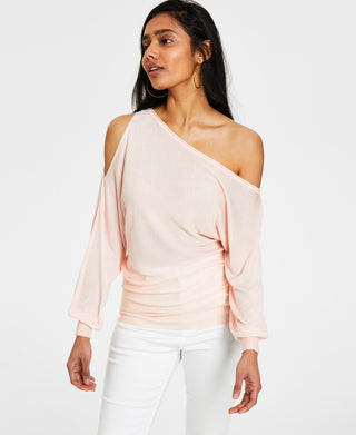 Suéter GUESS Audrey One Shoulder Feminino Rosa Tamanho P