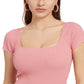 Suéter curto feminino GUESS Marlene rosa tamanho X-G