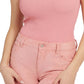 Suéter curto feminino GUESS Marlene rosa tamanho X-G