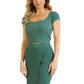 Suéter curto feminino GUESS Marlene verde tamanho pequeno
