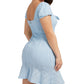 Vestido curto GUESS Breanna com ilhós azul tamanho pequeno para mulheres