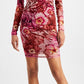 Vestido curto estampado Jemma feminino GUESS, rosa, tamanho médio