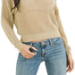 Suéter feminino GUESS Kara Open Stitch bege tamanho X-S