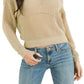 Suéter feminino GUESS Kara Open Stitch marrom tamanho médio