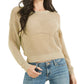 Suéter feminino GUESS Kara Open Stitch marrom tamanho médio