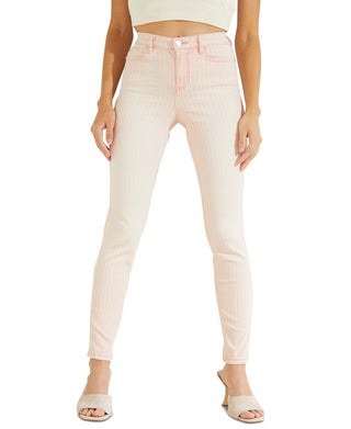 Calça jeans skinny listrada feminina GUESS 1981 rosa tamanho 30x29
