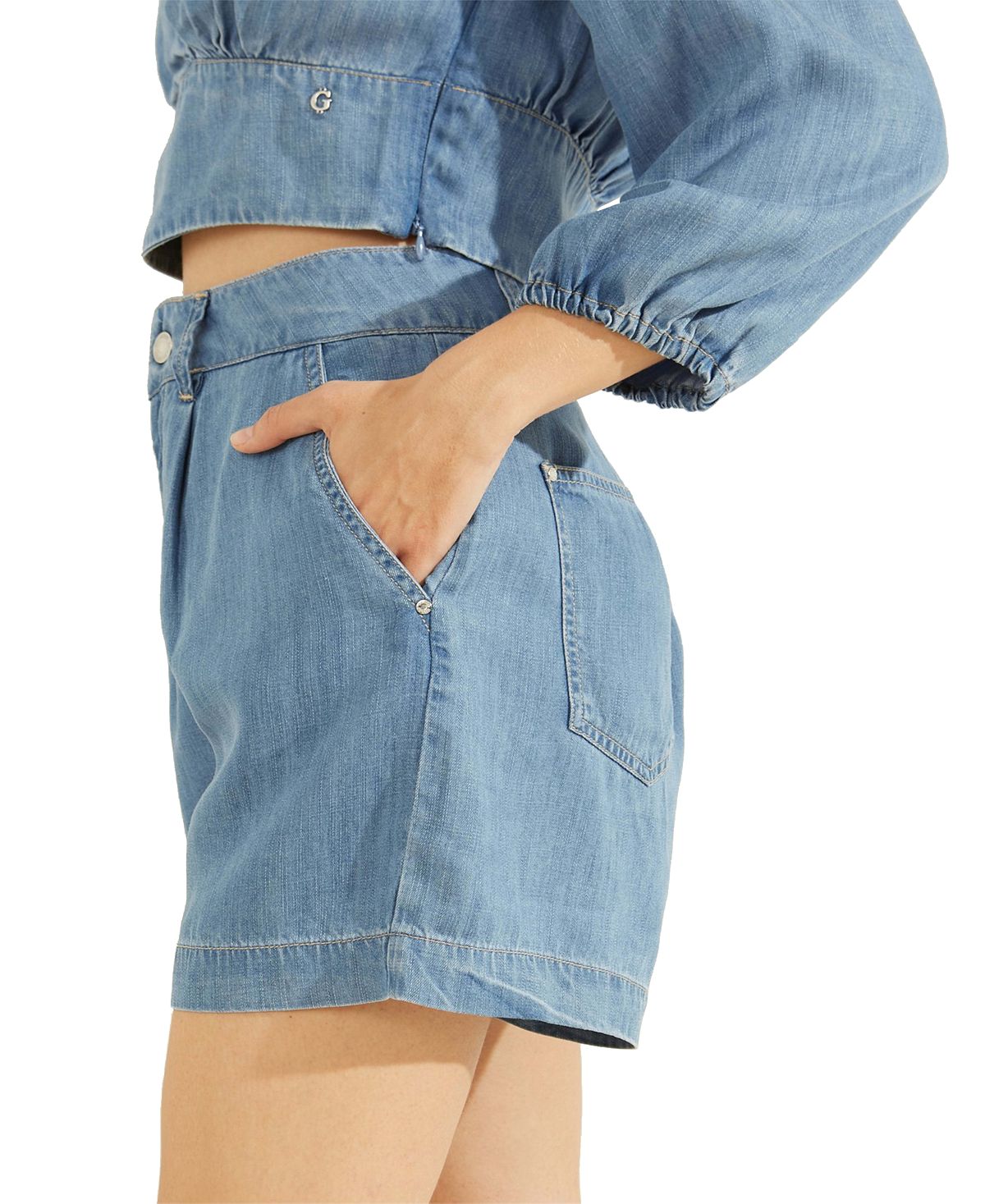 Shorts jeans femininos GUESS Nenita, tamanhos variados, 29