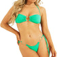 Top de biquíni feminino GUESS O Ring Bandeau, verde, tamanho médio