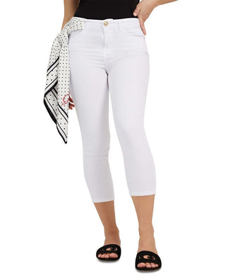 Calça jeans capri feminina GUESS 1981, branca, tamanho 28