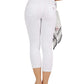 Calça jeans capri feminina GUESS 1981, branca, tamanho 28