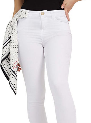 Calça jeans capri feminina GUESS 1981, branca, tamanho 28
