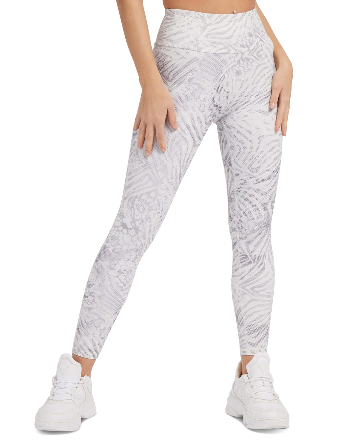 Leggings GUESS Carmel Athleisure Feminina Cinza Tamanho Grande