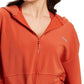 GUESS Moletom com capuz feminino Deanna Tie Hem marrom tamanho médio