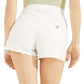 Shorts jeans femininos GUESS Claudia Cutoff, branco, 30
