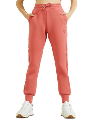 Calça jogger feminina GUESS Allie Graphic vermelha, tamanho médio