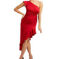 Vestido assimétrico de um ombro só Ava GUESS feminino, vermelho, tamanho 4