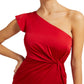 Vestido assimétrico de um ombro só Ava GUESS feminino, vermelho, tamanho 4