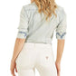 Camisa jeans feminina GUESS Riley azul tamanho pequeno