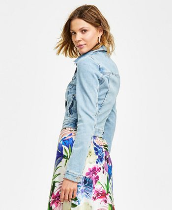 Jaqueta Trucker Feminina GUESS Azul Tamanho X-S