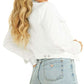 Jaqueta Trucker Jeans Sexy Feminina GUESS Branca Tamanho Grande