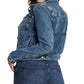 Jaqueta Trucker Jeans Sexy Feminina GUESS Azul Tamanho Grande