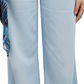 Calça jeans feminina GUESS super alta e larga, azul, tamanho 25x33