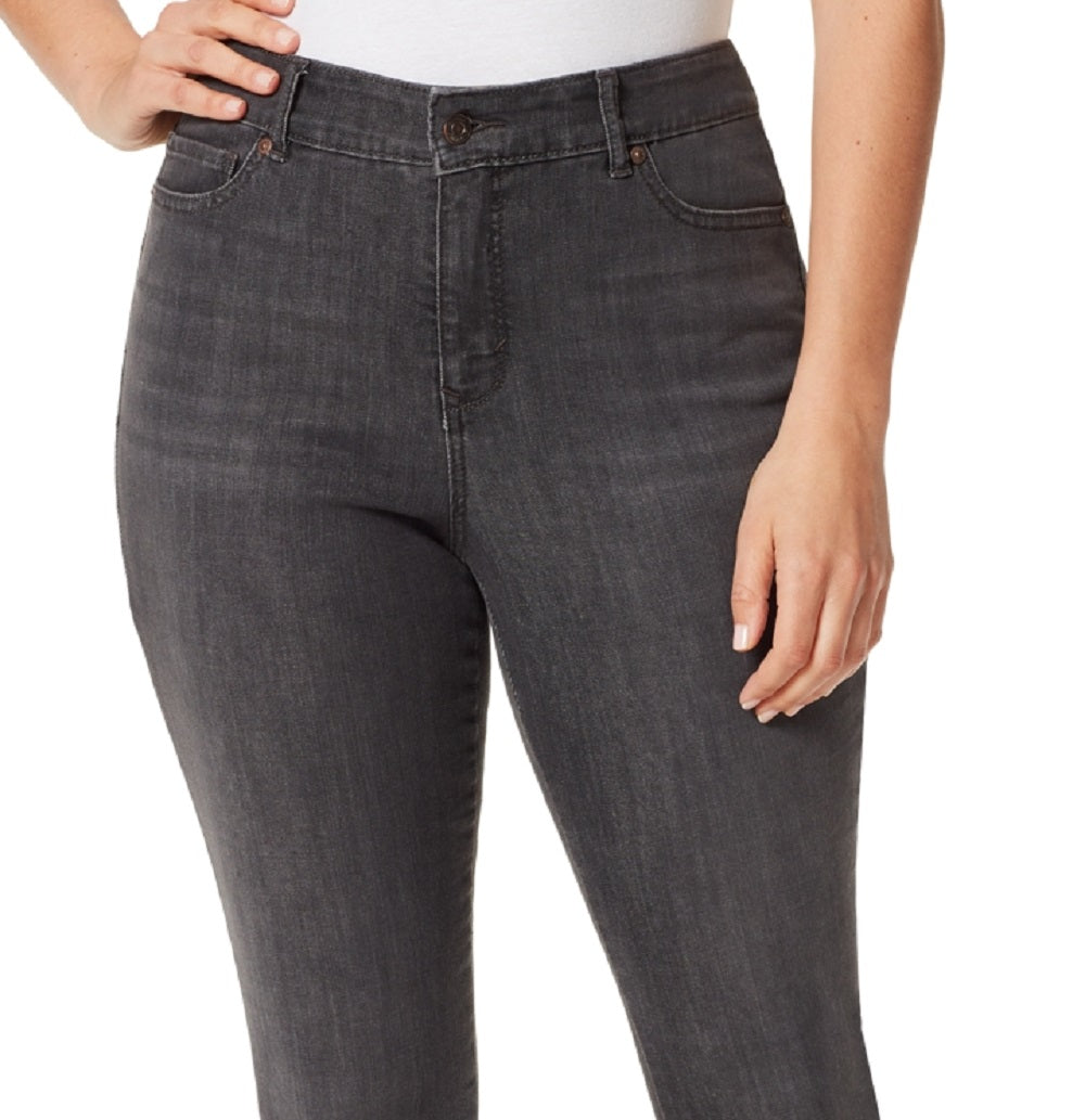 Calça jeans skinny Gloria Vanderbilt Generation feminina, cintura alta, preta, tamanho 6