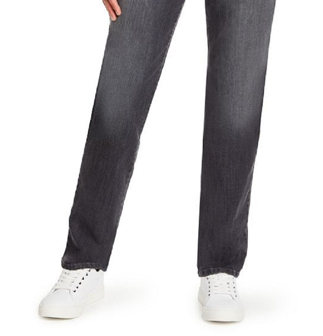 Calça jeans reta clássica Amanda feminina Gloria Vanderbilt, cinza, tamanho 8