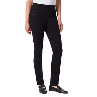 Gloria Vanderbilt Women's Amanda Pull on Tapered Jeans Black Size 12