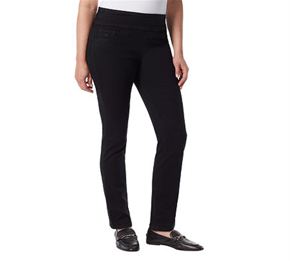 Calça jeans skinny Amanda Pull-on Gloria Vanderbilt feminina, preta, tamanho 12