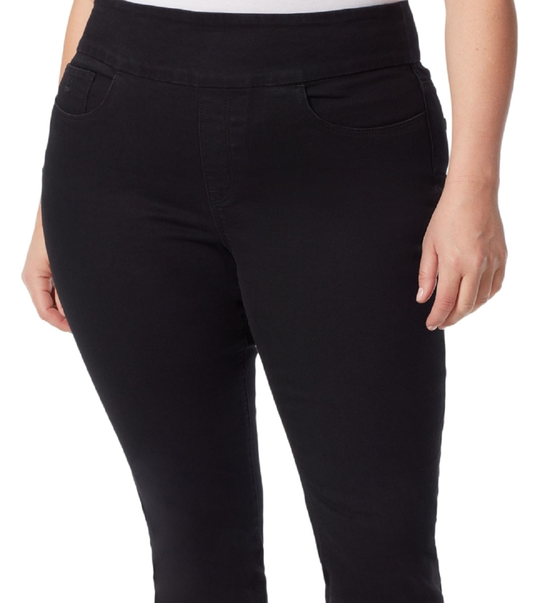 Calça jeans feminina Amanda Pull On Gloria Vanderbilt, preta, tamanho 18W
