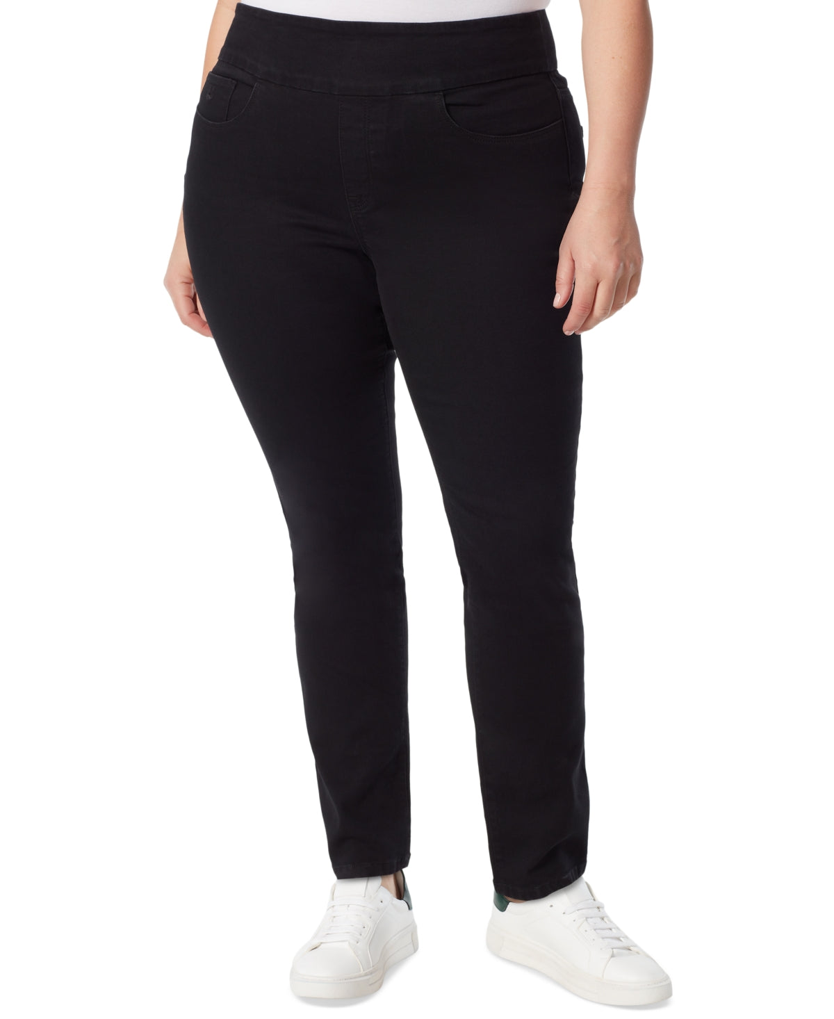 Calça jeans feminina Amanda Pull On Gloria Vanderbilt, preta, tamanho 18W