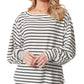 Blusa feminina Jessica Simpson Veera Solid com gola redonda, branca, tamanho extrapequeno