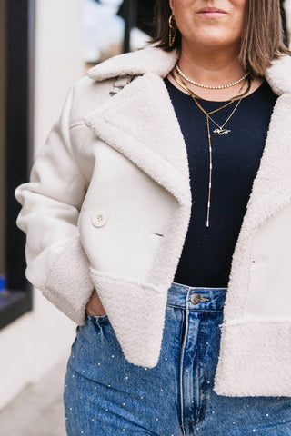 Steve Madden - JAQUETA DE COURO FALSO