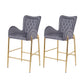 Fabric Counter Height Bar Stools (Set of 2)