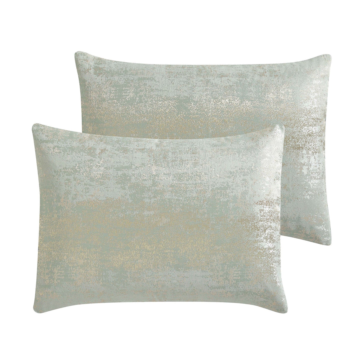 Vesta Gold Satin Circle-Quilted 7-Piece Comforter Set