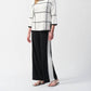 Joseph Ribkoff - Two-tone Plaid 3/4 Sleeves Lightweight Sweater Top