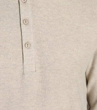 Jachs New York - Henley de manga comprida com waffle escovado