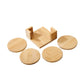 Creative Gifts International - Conjunto de porta-copos de madeira de bambu