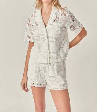English Factory - Ibiza Embroidered Button Down Shirt