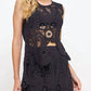 Strut & Bolt - Asymmetric Scalloped Crochet Top