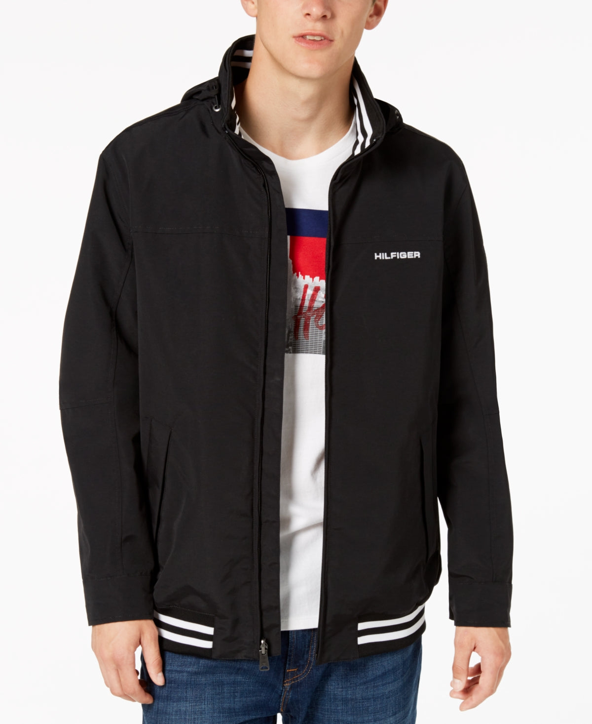 Jaqueta Tommy Hilfiger Regatta Masculina Preta Tamanho Grande