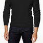 Suéter Tommy Hilfiger Signature Masculino com decote em V, preto, tamanho pequeno