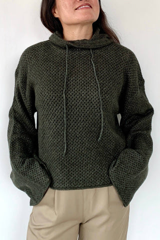 124 Voltaire - Moletom com capuz de malha aconchegante em casa