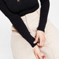 Body canelado estilo polo feminino Bar III, preto, tamanho grande