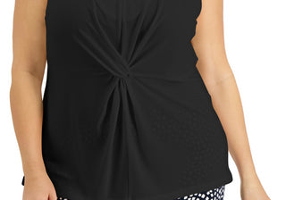 Blusa regata feminina plus size Alfani Twisted