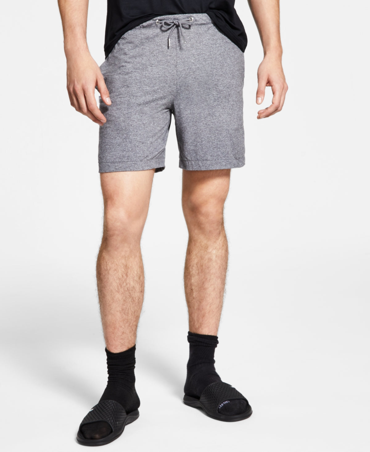 Shorts de corrida masculino Alfani com cordão, cinza, tamanho grande