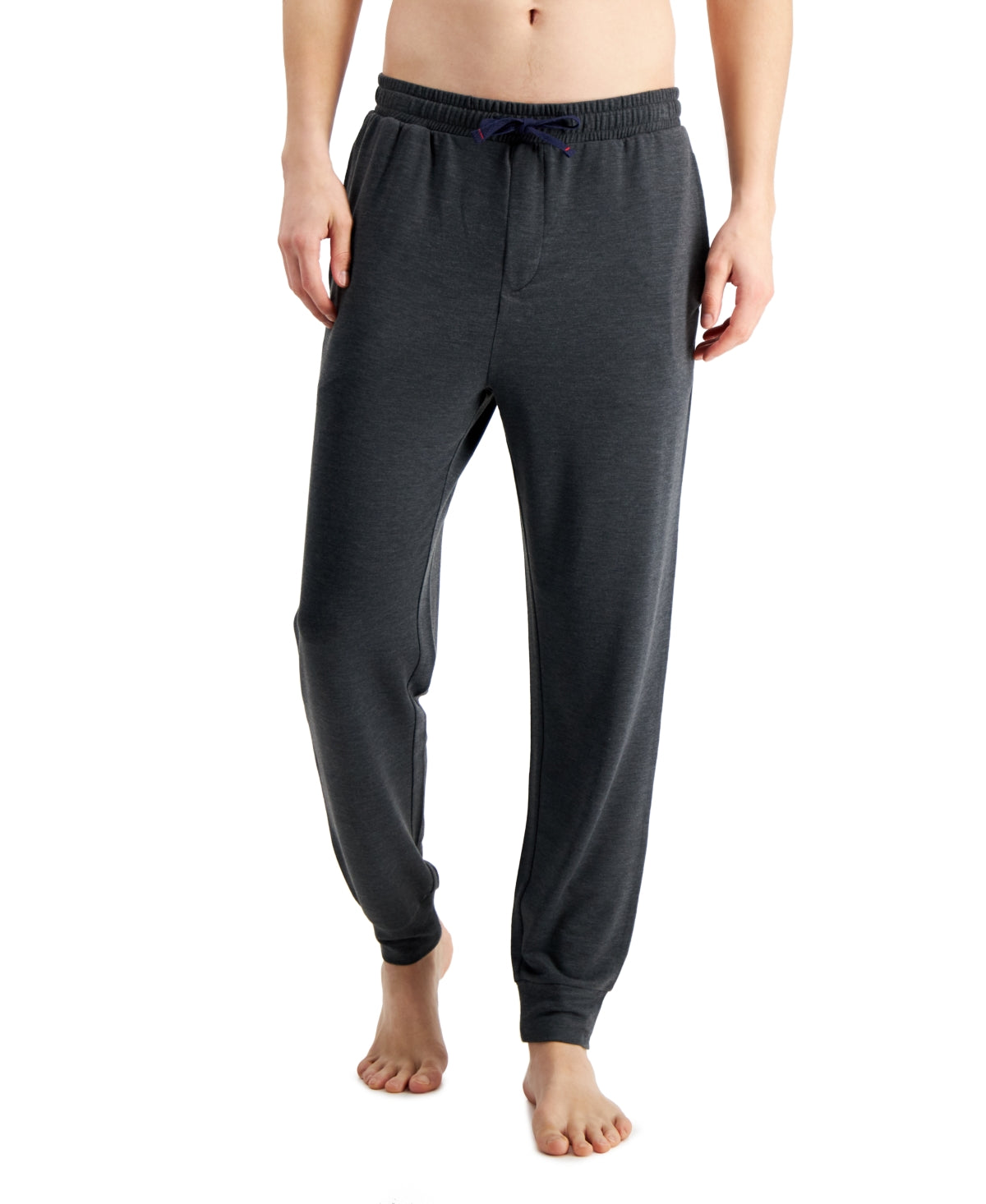 Calça de pijama leve masculina Club Room Terry Jogger cinza tamanho XX-G