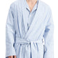 Club Room Robe masculino de algodão seersucker azul tamanho grande