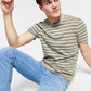 Camiseta listrada masculina INC International Concepts, verde, tamanho pequeno